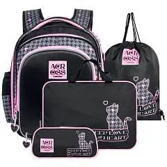 Ранец ACROSS 25-410-12, комплект: папка, мешок, пенал, брелок, фото №1