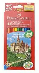 Карандаши цветные Faber-Castell ECO Замок 12цв., шестигр, фото №1