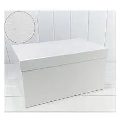 Коробка подарочная  Кожа крокодила белая 37,5*26,5*16,5 см 1, фото №1