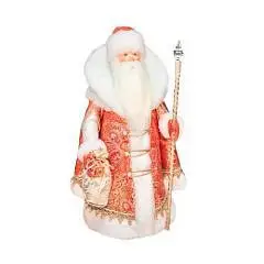 Дед Мороз в красн/зол шубе 50 см РУЧНАЯ РАБОТА, фото №1