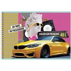 Альбом д/рис А4 40л 100г гребень На расслабоне BG, фото №1