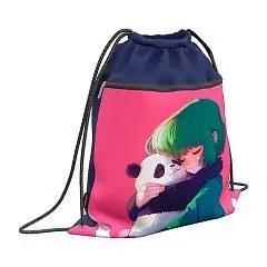 Мешок д/обуви EK Panda Hugs карман/молния 500x410мм, фото №1