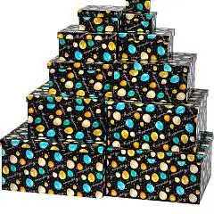 Коробка подарочная "Поздравляю. Шарики " 5,5 х 5,5 х 2,5 см 11-1, фото №1