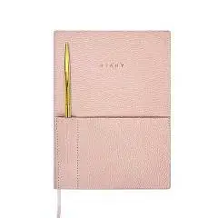 Ежедневник недат А5 "LOREX ELEGANCE" розовый с ручкой в кармашке, фото №1