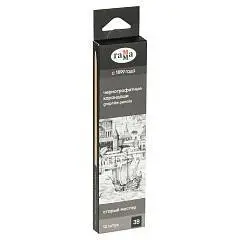 Карандаш чернографитный Гамма "Старый мастер" 3B, фото №1