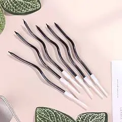 Свечи для торта витые «Серпантин» 6 шт., коктейльные, мокрый асф, фото №1