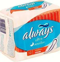Прокладки гигиен Always Sensitive Normal Plus 10шт, фото №1