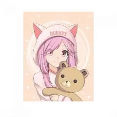 Сумка подарочная "Девочка с мишкой" 32,4x44,5x10,2 см, фото №1