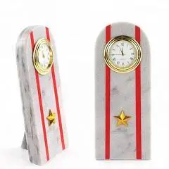 Часы камень "Погон майор МВД" мрамор, фото №1
