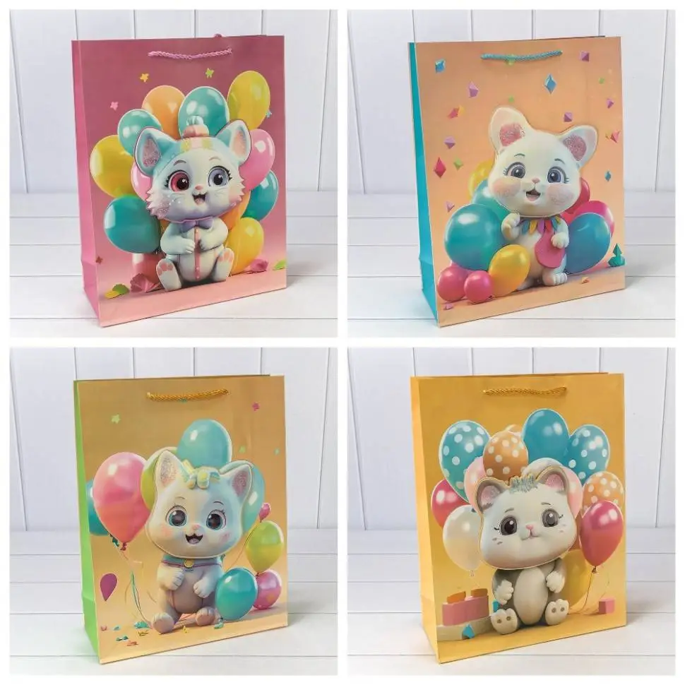 Сумка подарочная 3D аппликация "Детский" 30*41,5*12см, фото №1