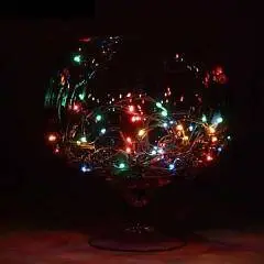 Гирлянда  7 м, нить темная, 180 ламп, 220V,  8 р, мульти, фото №1