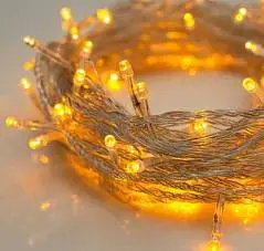 Гирлянда эл. LED-100-220V, 10м, силикон, 8р, желтый, фото №1