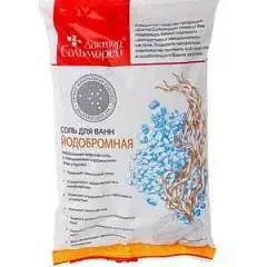 Соль д/ванн Доктор Сольморей Йодобромная 1000г, фото №1