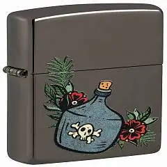 Зажигалка ZIPPO Moonshine Jug  Black Ice®латунь/сталь, черн, фото №1