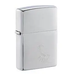Зажигалка ZIPPO с покр Brushed Chrome латунь/сталь сереб, фото №1