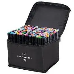 Маркеры д/скетч двуст Art markers 1-6мм 120 шт WBZ чехол, фото №1