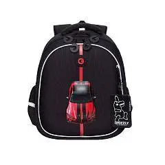 Рюкзак школьный Grizzly с фирм картхолд на держ черн-красн, фото №1