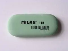 Ластик каучуковый "MILAN 118" овальный, 62x28x8мм, цв.ассорти, фото №1