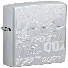 Зажигалка ZIPPO James Bond Satin Chrome, фото №1