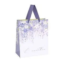 Сумка подарочная "Purple flowers" 33*42*12см, фото №1