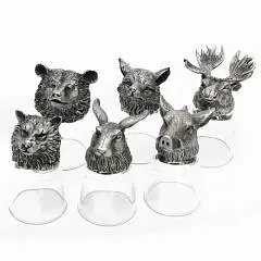 Набор 6 стопок-переврт. "Охотник" 50мл, фото №1