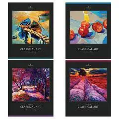 Тетрадь 80л КЛЕТКА "Classical art" sandy-touch лак, 70г/м2, фото №1