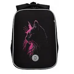 Рюкзак школьный Grizzly RAw-594-4/1, чёрный - розовый, фото №1