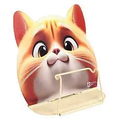 Подставка д/книг "КОТ" 17,5х18,5x15,5 см, черный металл, фигурная, фото №1