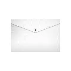 Папка на кнопке EK Diamond Total White, A4, белый, фото №1