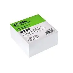 Блок для записи на склейке СТАММ, 9х9х4,5см, белый, фото №1