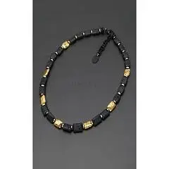 Колье HMG1354 вулканит, гематит, фото №1