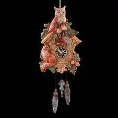 Украшение елочное Часы с кукушкой 20см, фото №1