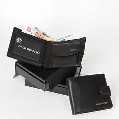 Портмоне муж. Di Gregorio нат.кожа, черный, фото №1
