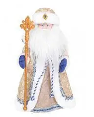 Дед Мороз музыкальный в золотой шубе, с мелодией, 40 см, фото №1