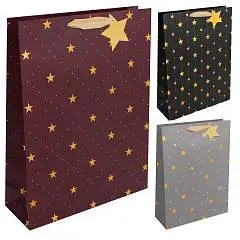 Сумка подарочная "Звёзды" 32*42*11см, фото №1