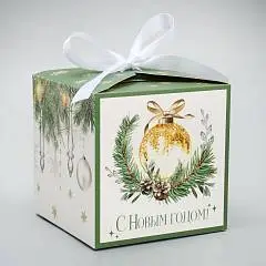 Коробка складная «С Новым годом!», ёлочные украшения, 12 ? 12 ?, фото №1