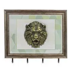 Ключница Д28 Ш3 В24 см, лев, открытая, темная, фото №1