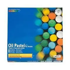 Пастель масляная круглая 24 цв, фото №1