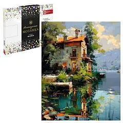 Алмаз моз Дом на озере  40*50см на подр полн выкл, фото №1