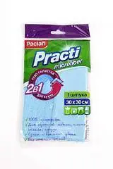 Салфетки д/уборки микрофибра Paclan Practi 2в1 30*30см, фото №1